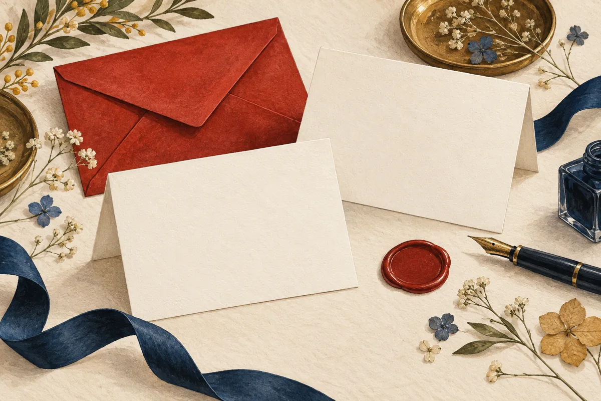 Illustrated stationery and name-day greeting cards